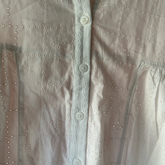 Madewell White Eyelet Button-Down Dress mini - Picture 3 of 6